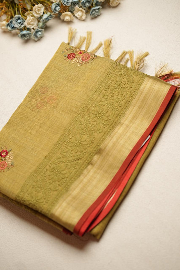 Linen Tissue Saree TSA4623