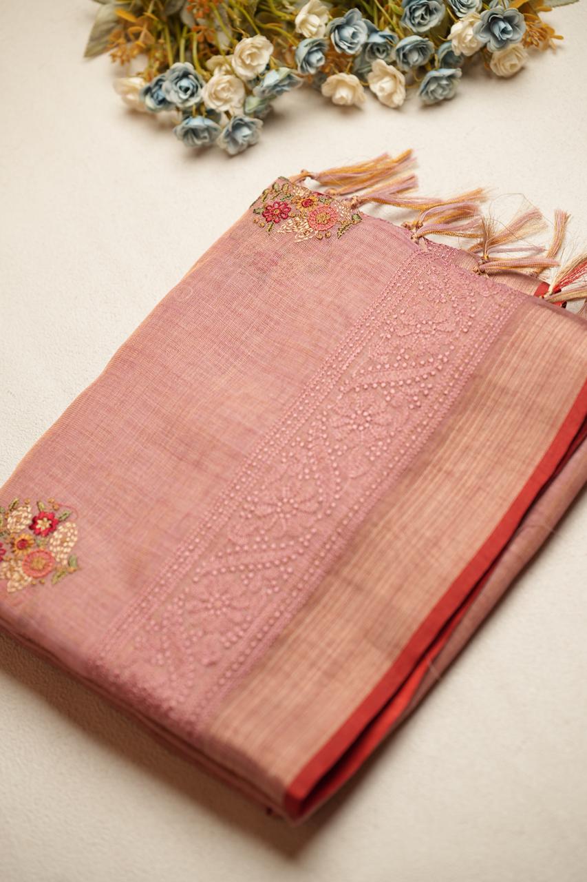 Linen Tissue Saree TSA4623