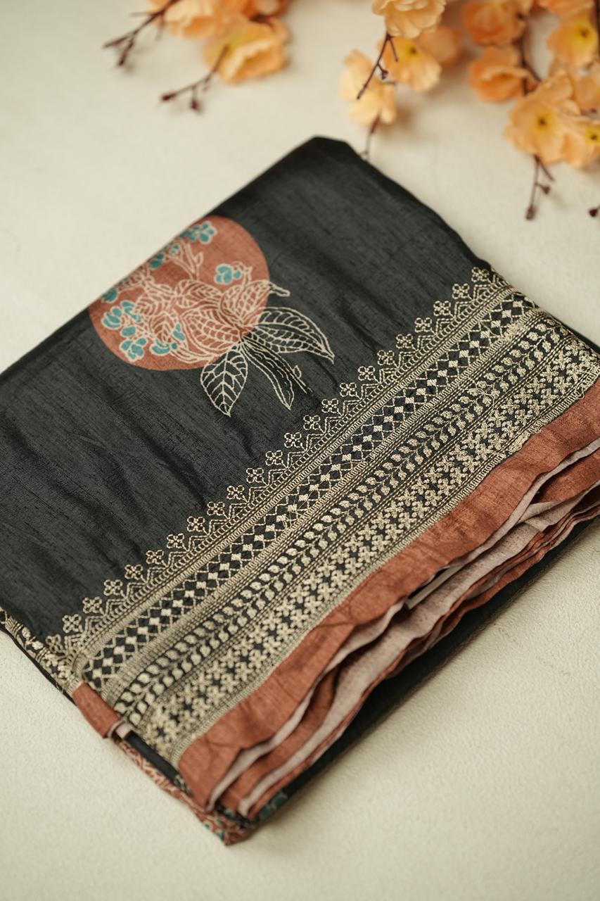 Semi Tussar Saree TSA4865