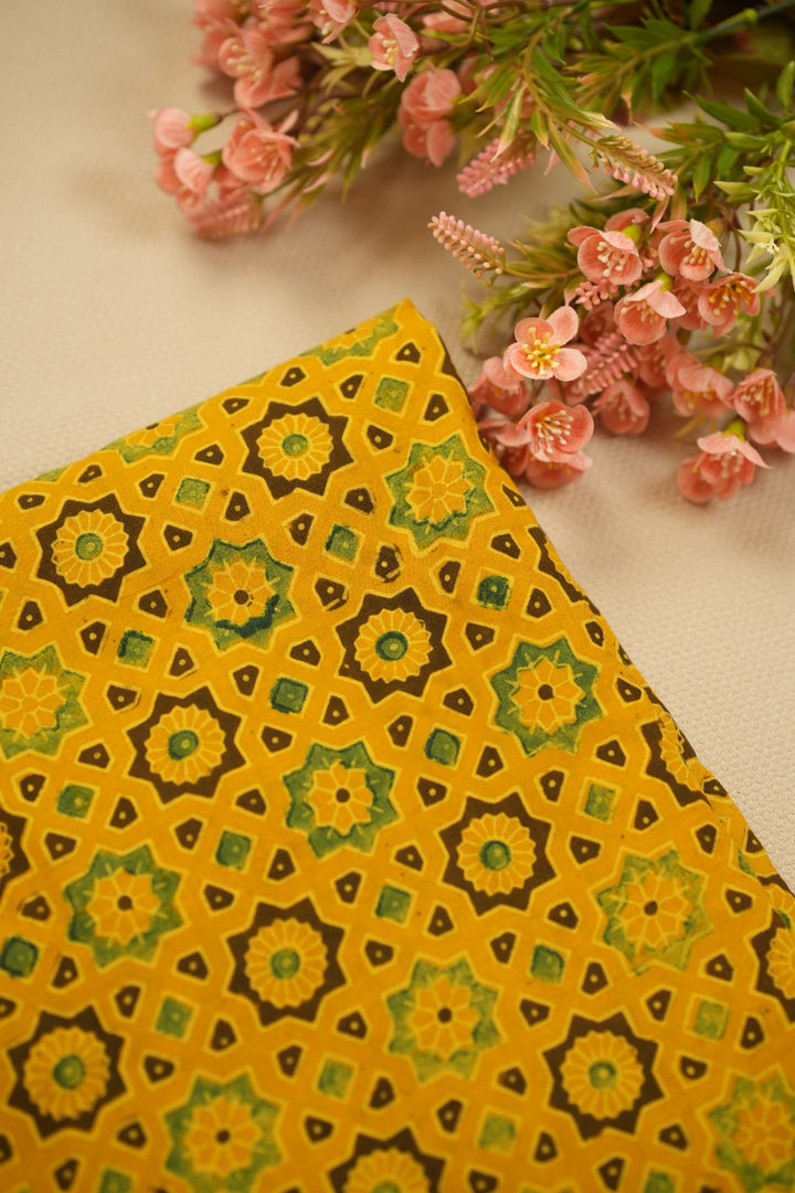Pure Ajrakh Print Chanderi Material TRF0632 - 2.5 Meter