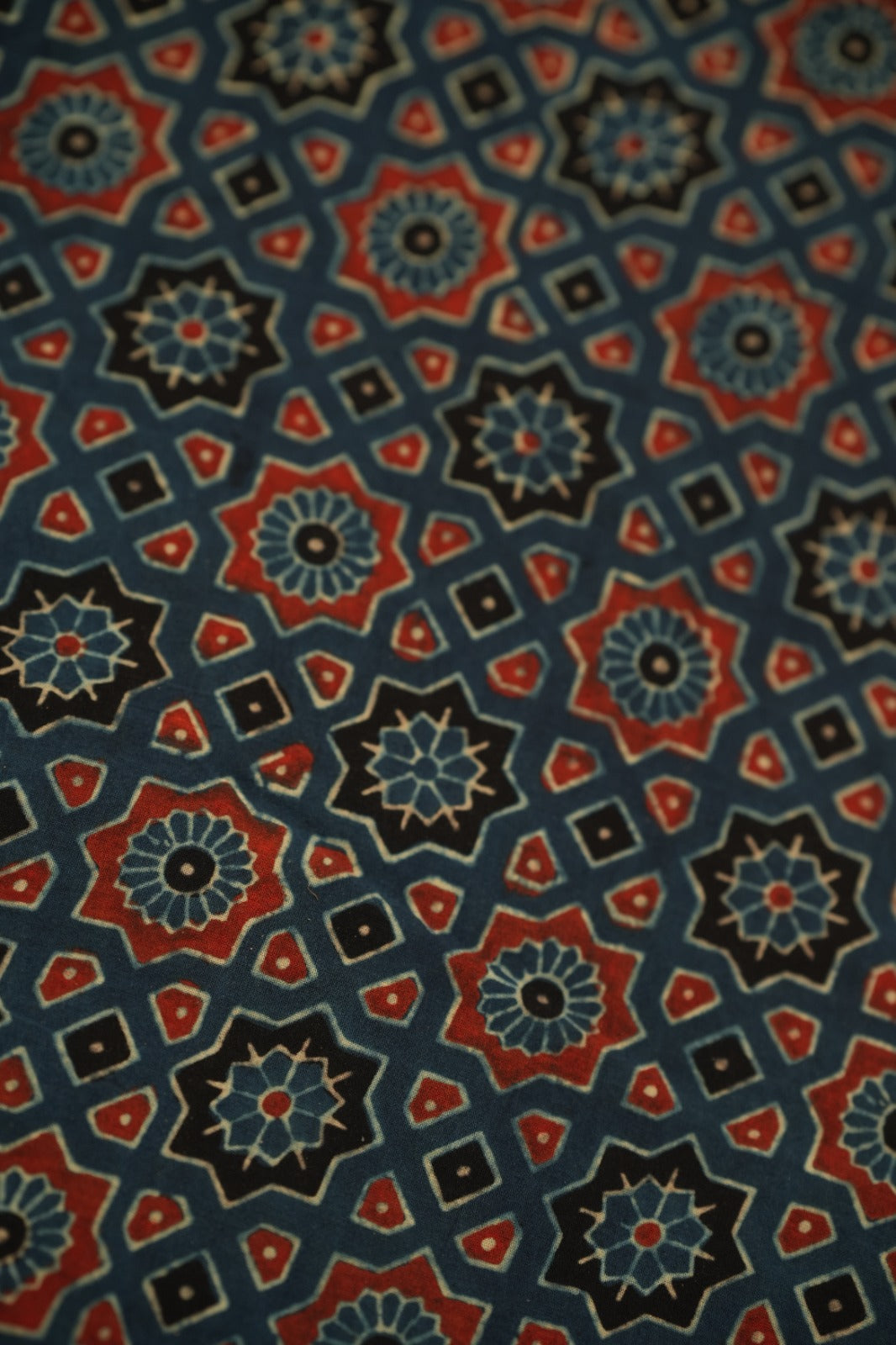 Pure Ajrakh Print Chanderi Material TRF0633 - 2.5 Meter