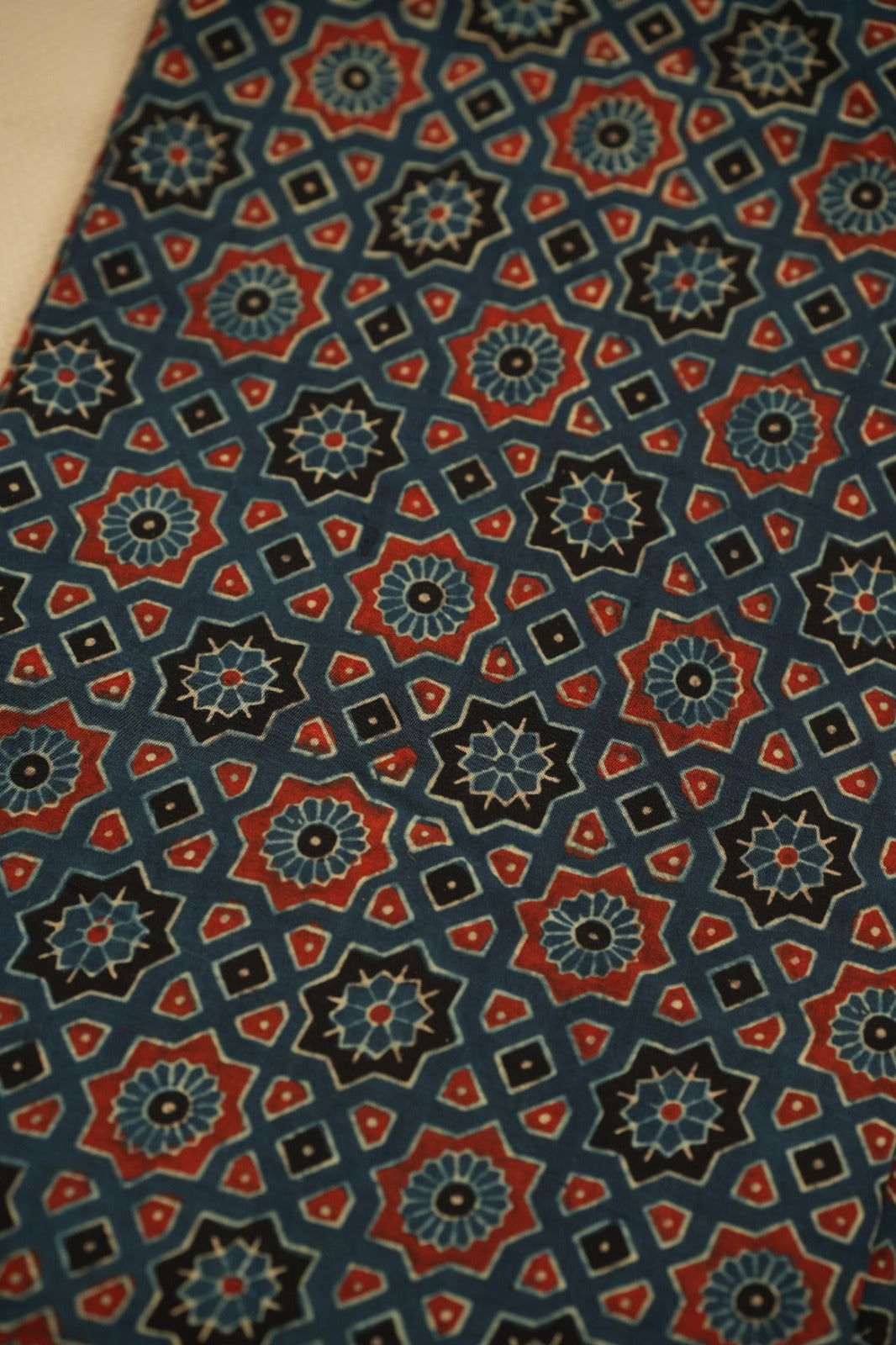 Pure Ajrakh Print Chanderi Material TRF0633 - 2.5 Meter