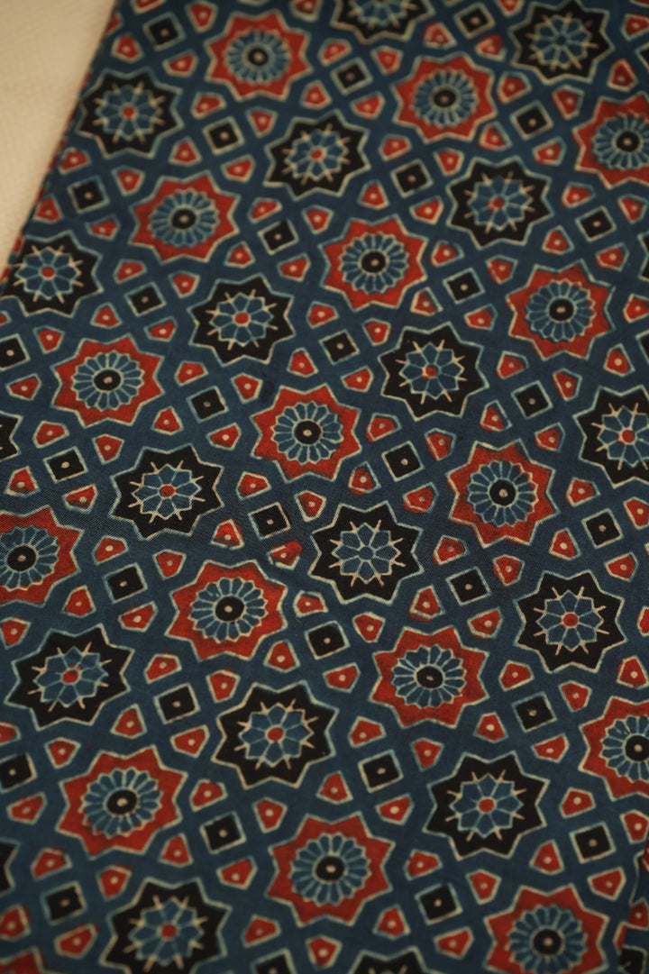 Pure Ajrakh Print Chanderi Material TRF0633 - 2.5 Meter