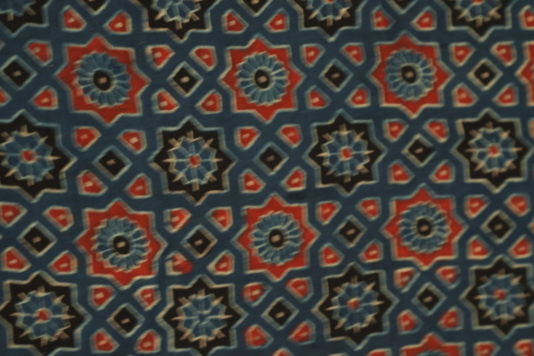 Pure Ajrakh Print Chanderi Material TRF0633 - 2.5 Meter