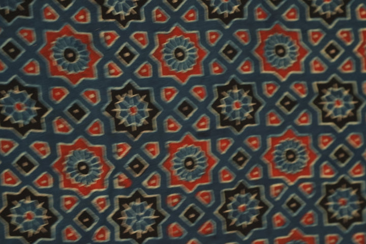 Pure Ajrakh Print Chanderi Material TRF0633 - 2.5 Meter