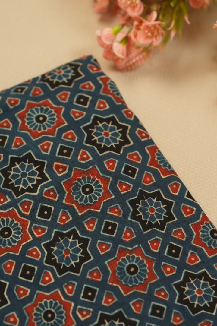Pure Ajrakh Print Chanderi Material TRF0633 - 2.5 Meter