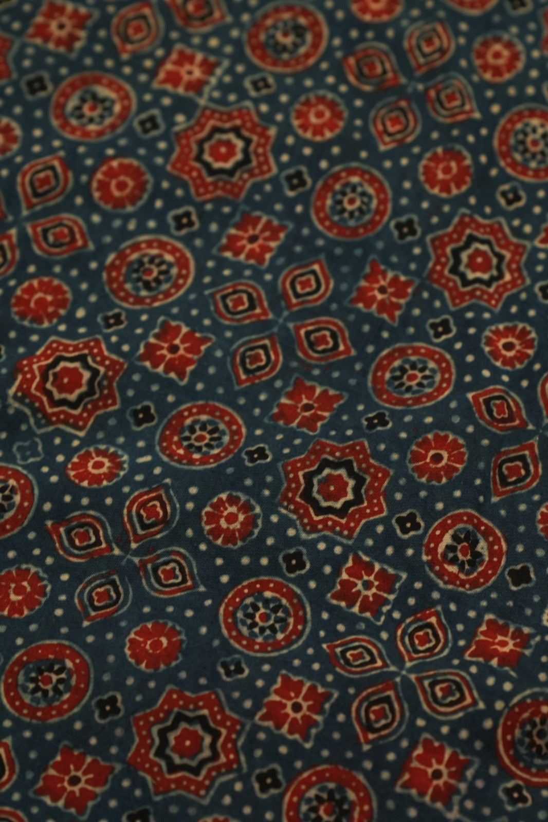 Pure Ajrakh Print Chanderi Material TRF0634 - 2.5 Meter