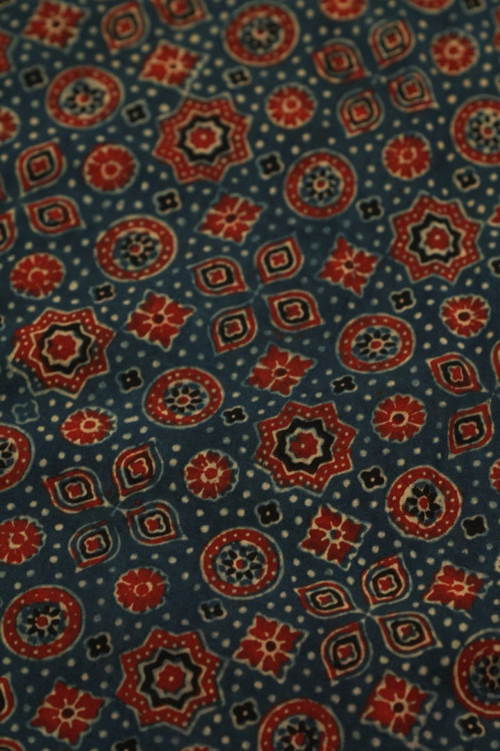 Pure Ajrakh Print Chanderi Material TRF0634 - 2.5 Meter