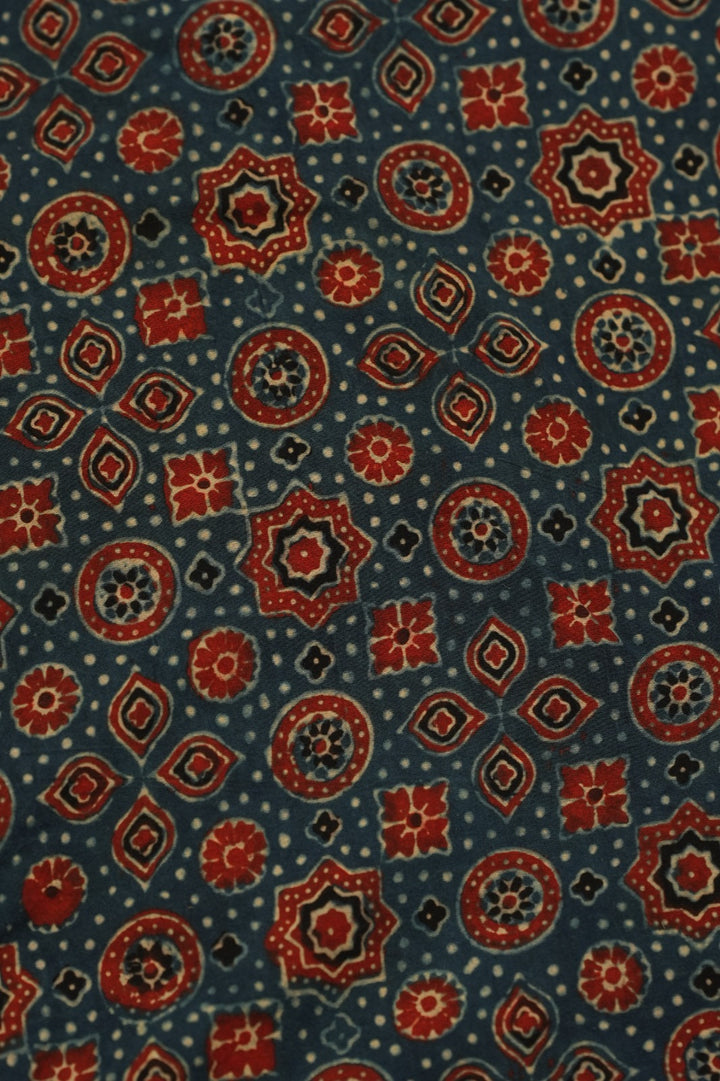 Pure Ajrakh Print Chanderi Material TRF0634 - 2.5 Meter