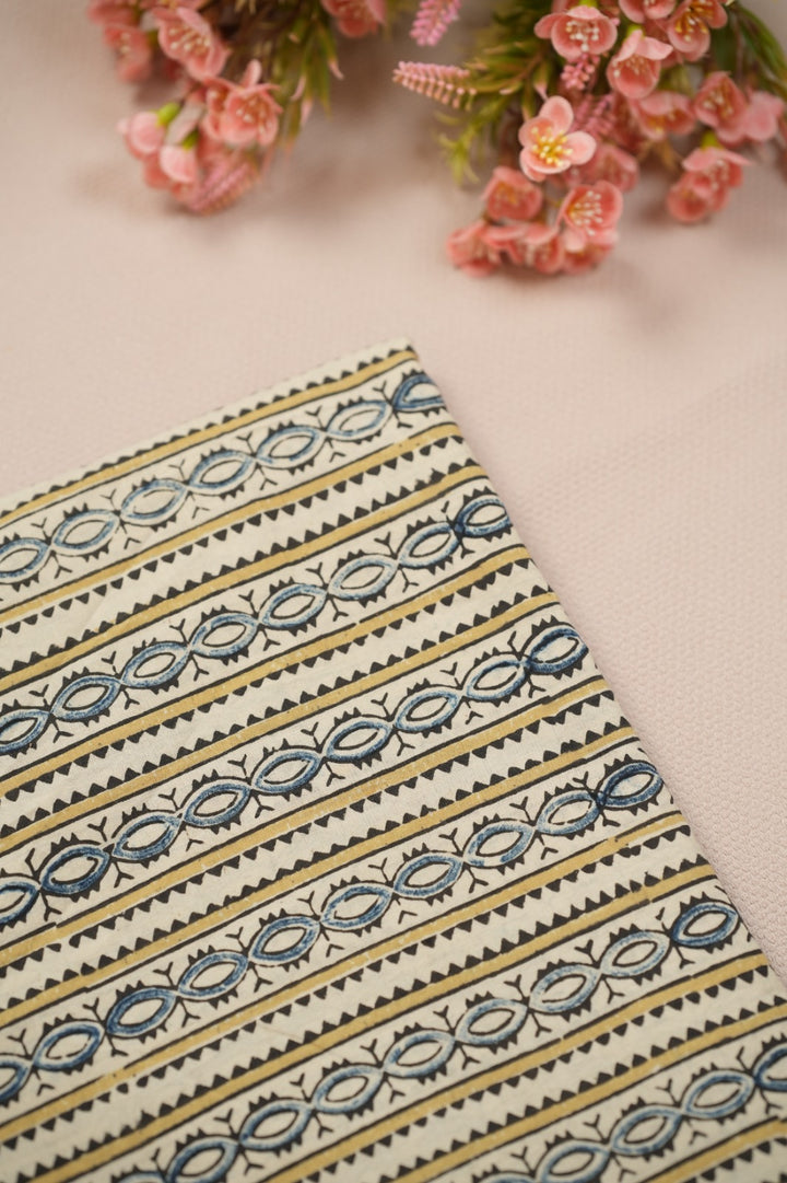 Pure Ajrakh Print Chanderi Material TRF0636 - 2.5 Meter