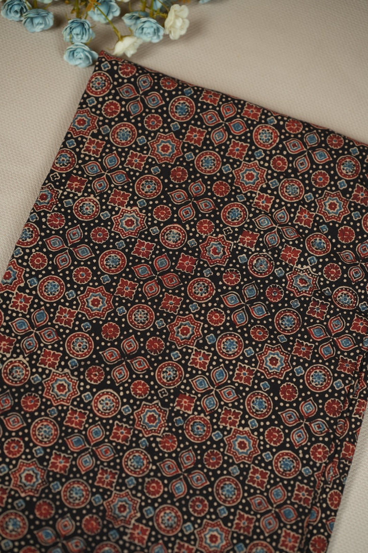 Pure Ajrakh Print Cotton Material TRF5140 - 2 Meter