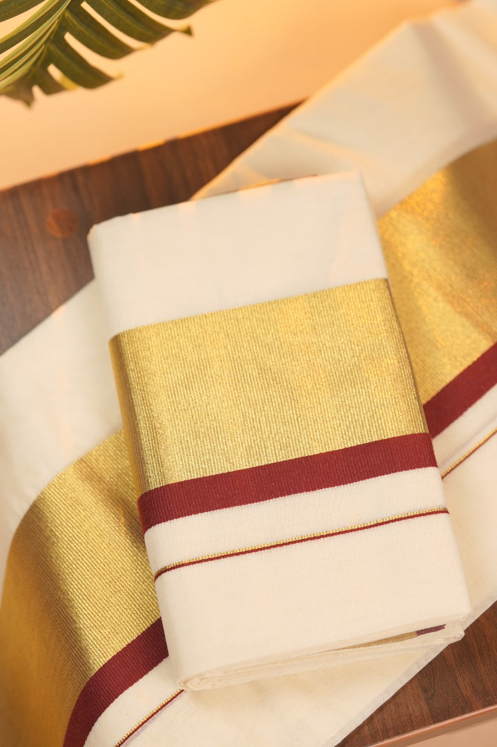 Kerala Cotton Set Mundu TSA0954