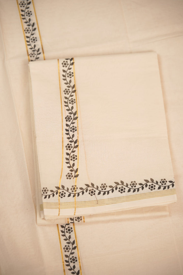 Kerala Cotton Set Mundu TSA0949