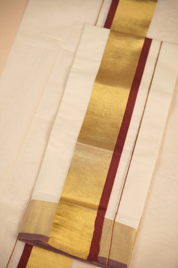 Kerala Cotton Set Mundu TSA0954