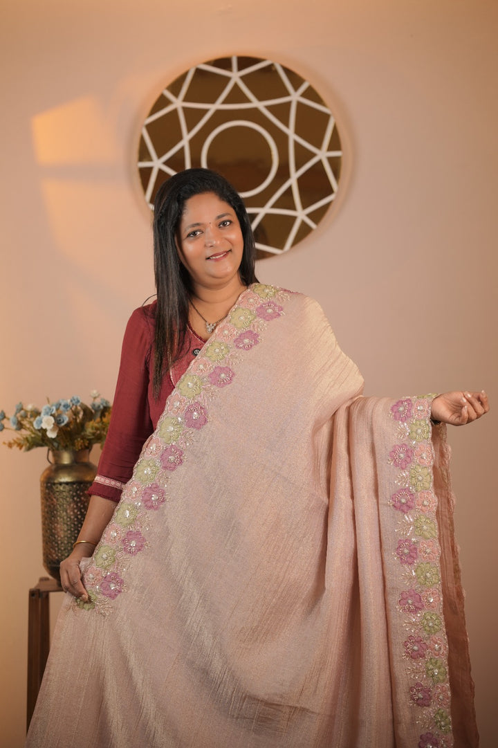 Crushed Tissue Saree TSA5444