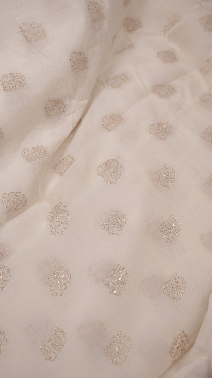 Chanderi with Motifs Material TRF5461