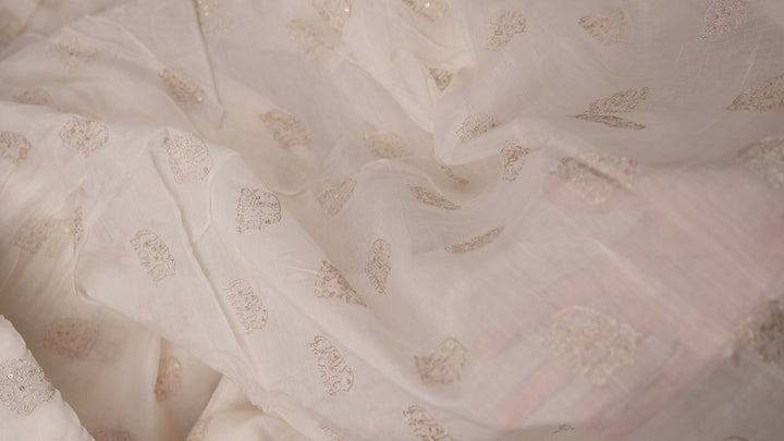 Chanderi with Motifs Material TRF5461