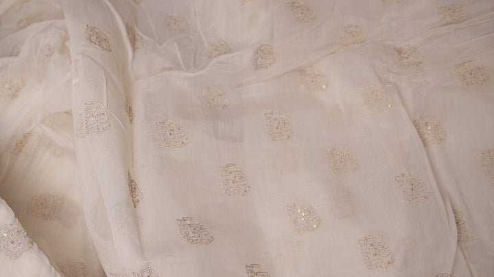 Chanderi with Motifs Material TRF5461