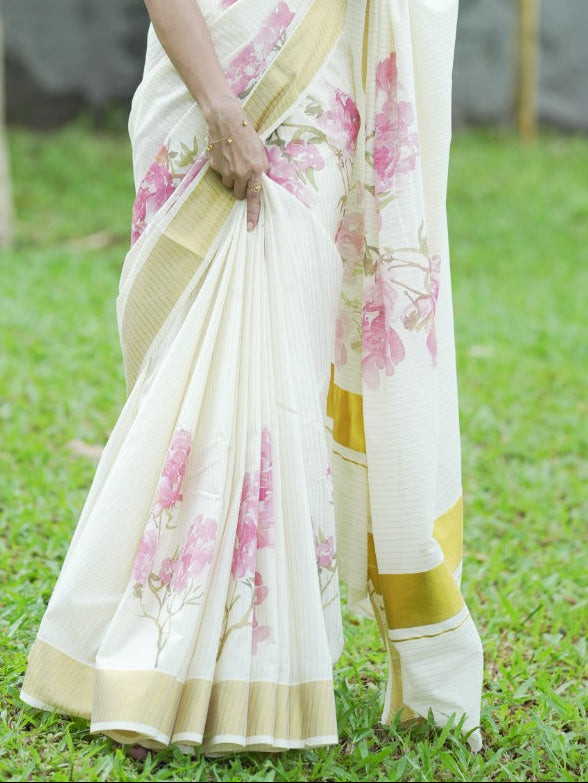 Onam Digital Print Saree TSA0998