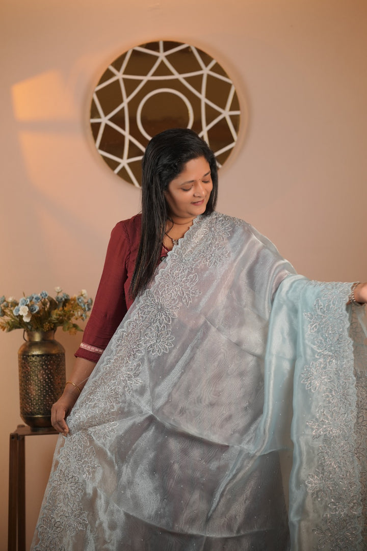 Glass Organza Saree TSA5467
