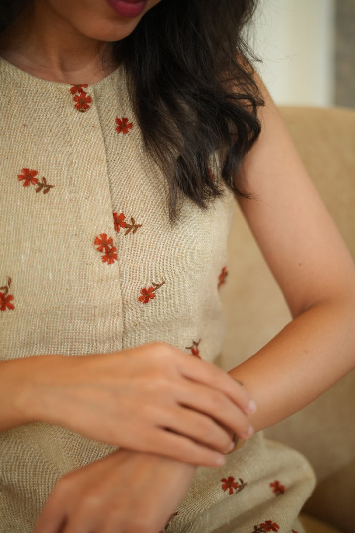 Floral Embroidered Dress TKTS1013