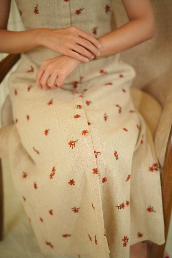 Floral Embroidered Dress TKTS1013