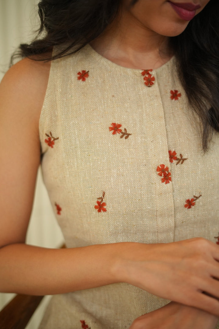 Floral Embroidered Dress TKTS1013