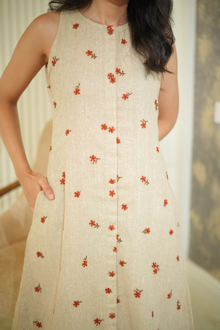 Floral Embroidered Dress TKTS1013