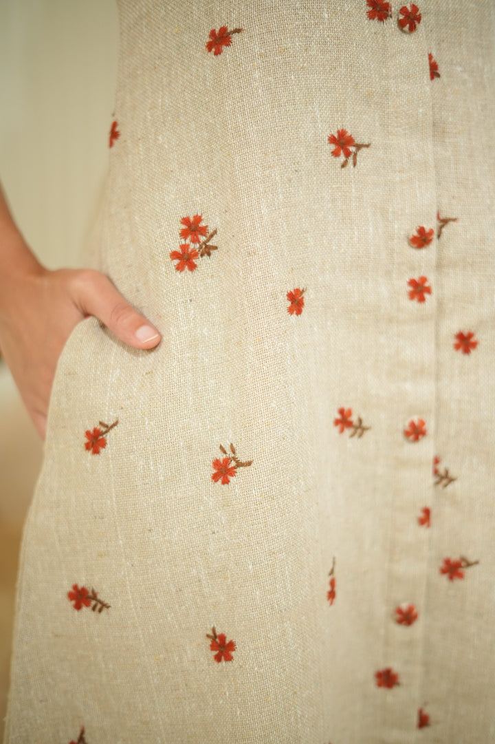Floral Embroidered Dress TKTS1013