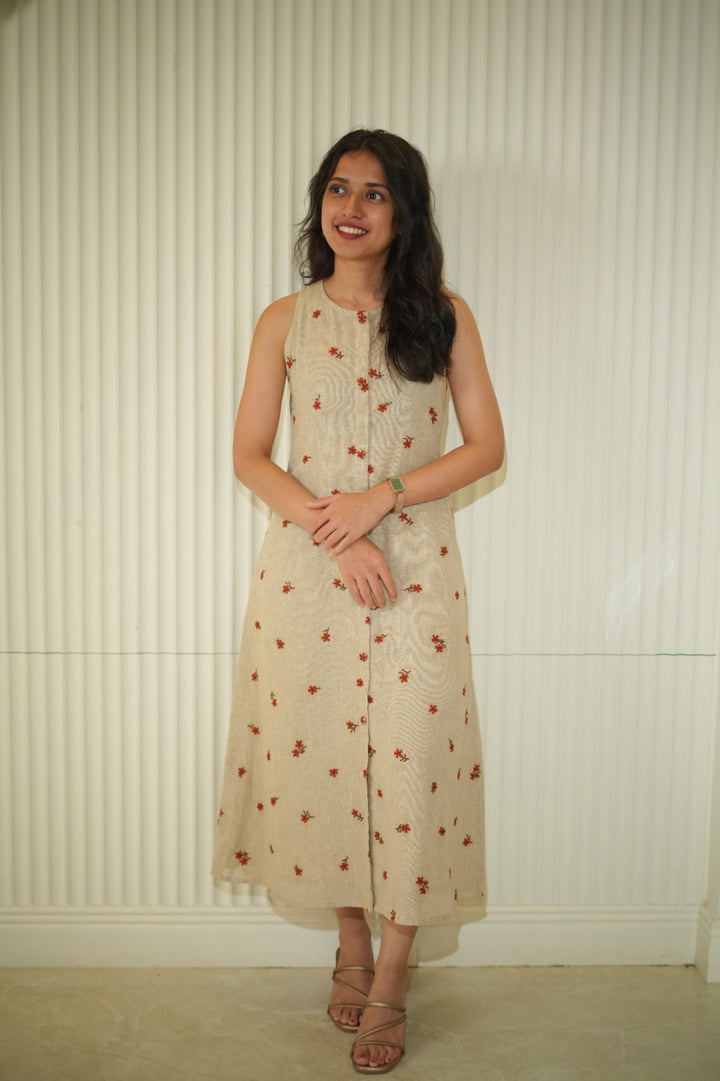 Floral Embroidered Dress TKTS1013