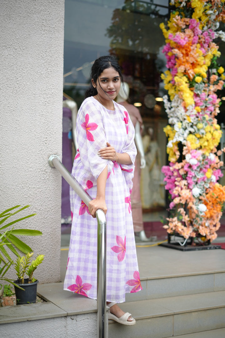 Gingham Kaftan TKTF1014