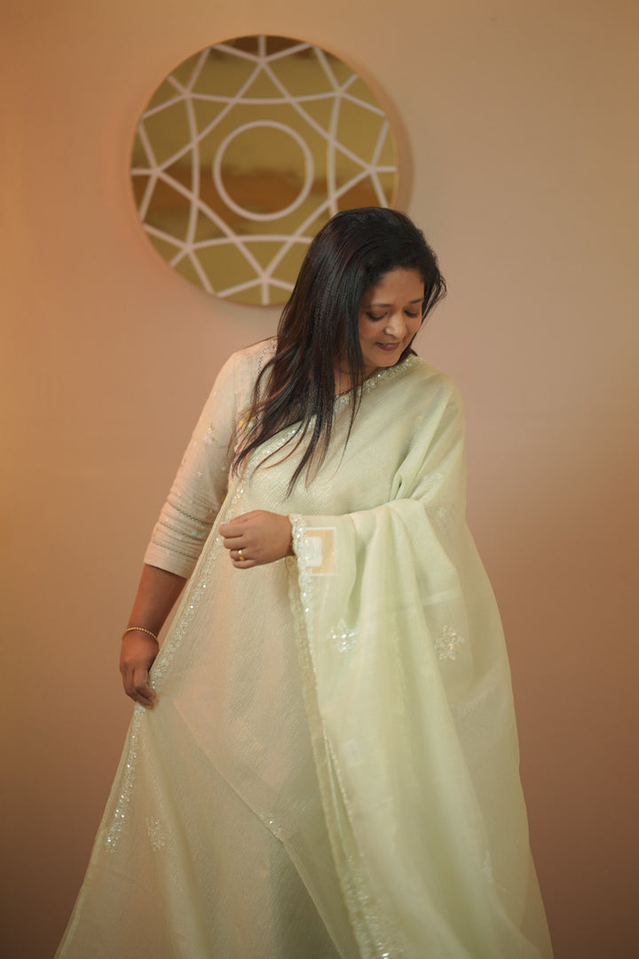 Crushed Tissue Saree TSA5561
