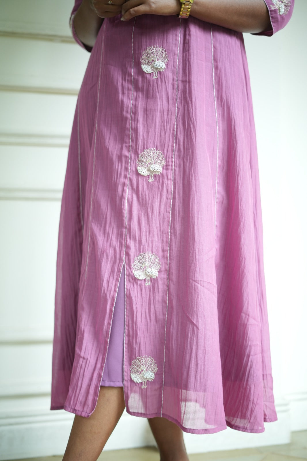 Chanderi Panel Dress  TKTA1017