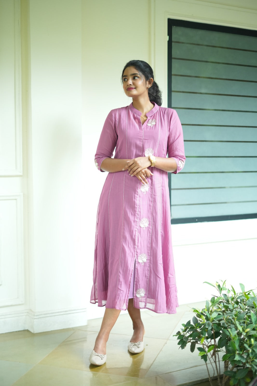 Chanderi Panel Dress  TKTA1017