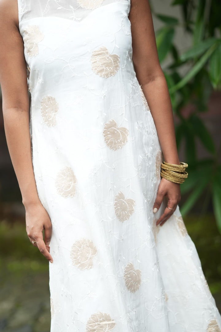 Floral Chanderi Dress TKTF1021