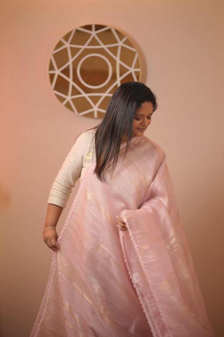 Crushed Tissue Saree TSA5624