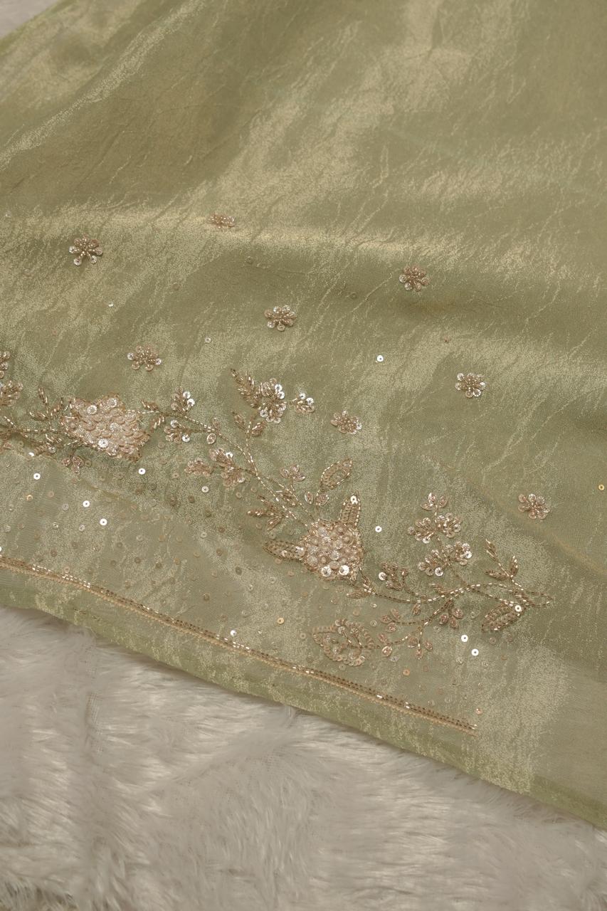 wrinkled Tissue Saree TSA5625