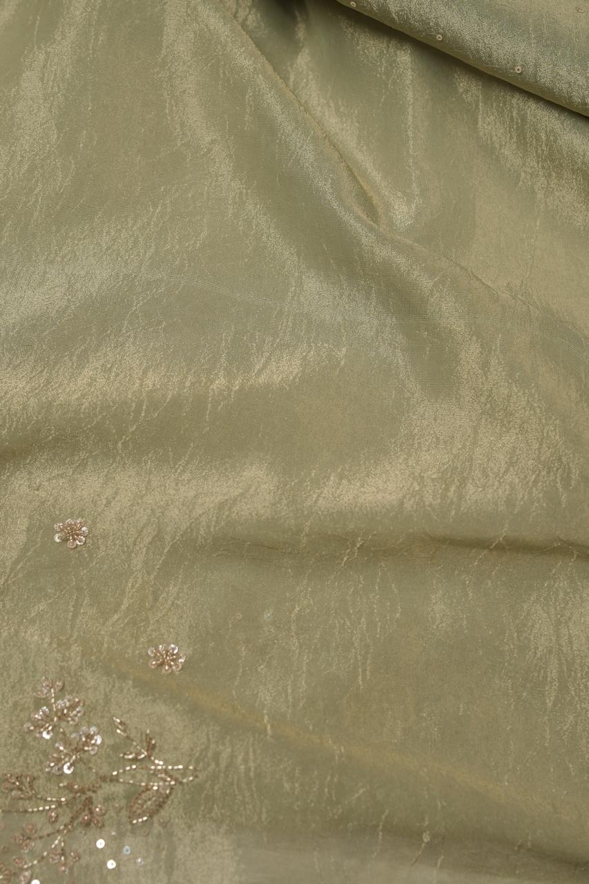 wrinkled Tissue Saree TSA5625