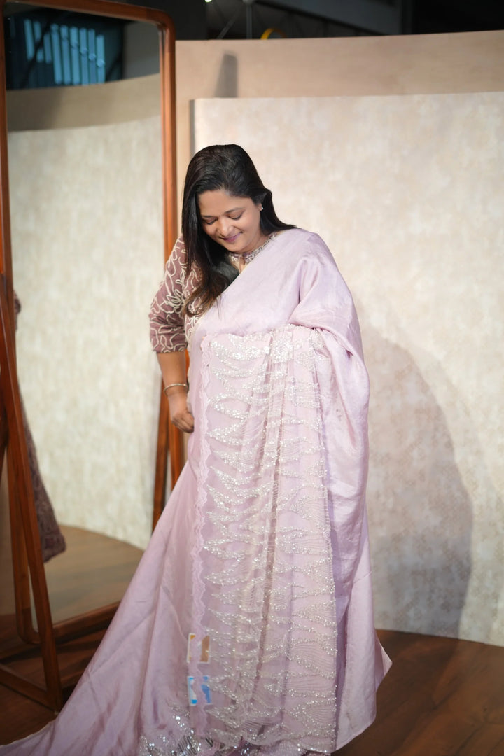 Crispy Georgette Saree TSA1034