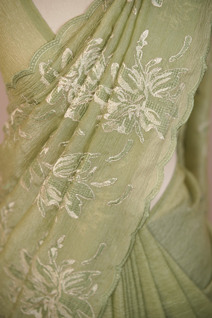 Crushed Tissue Saree TSA6013