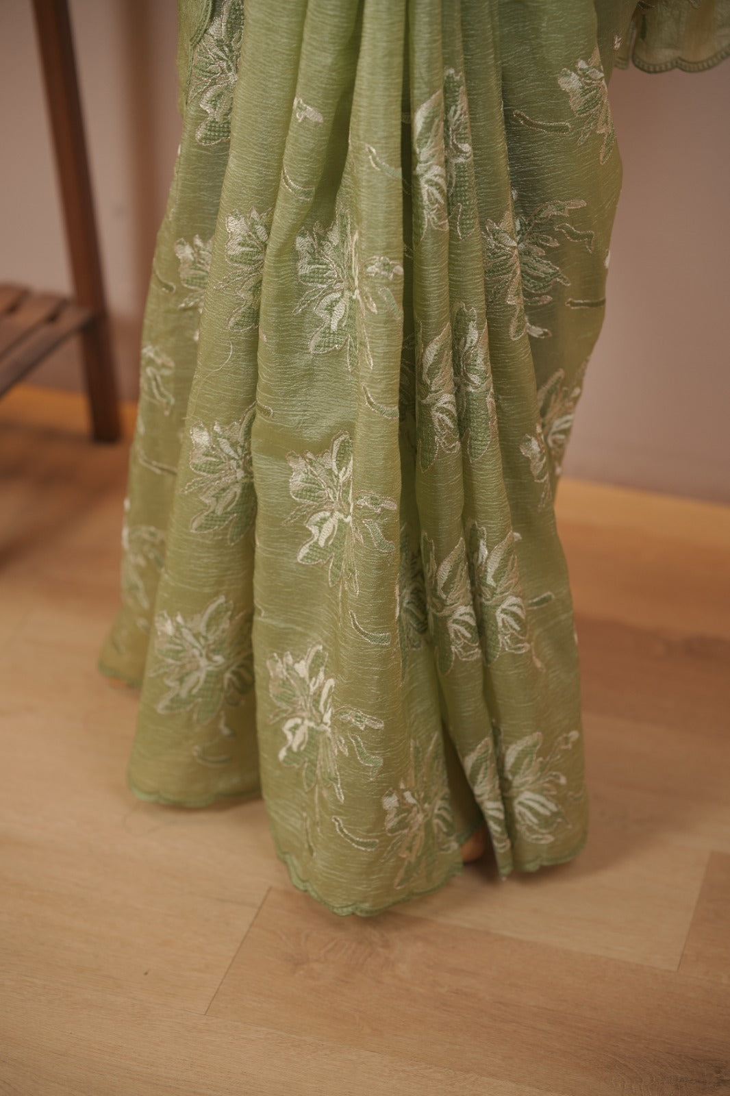 Crushed Tissue Saree TSA6013