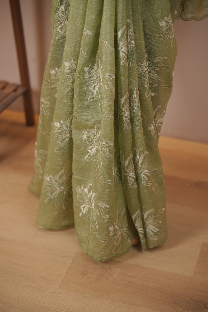 Crushed Tissue Saree TSA6013