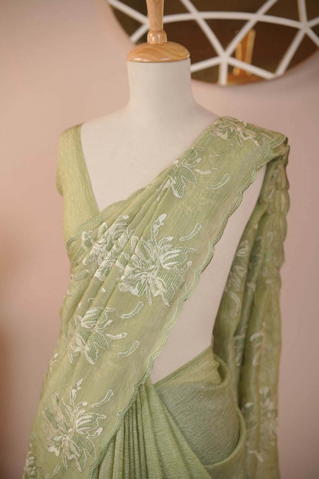 Crushed Tissue Saree TSA6013