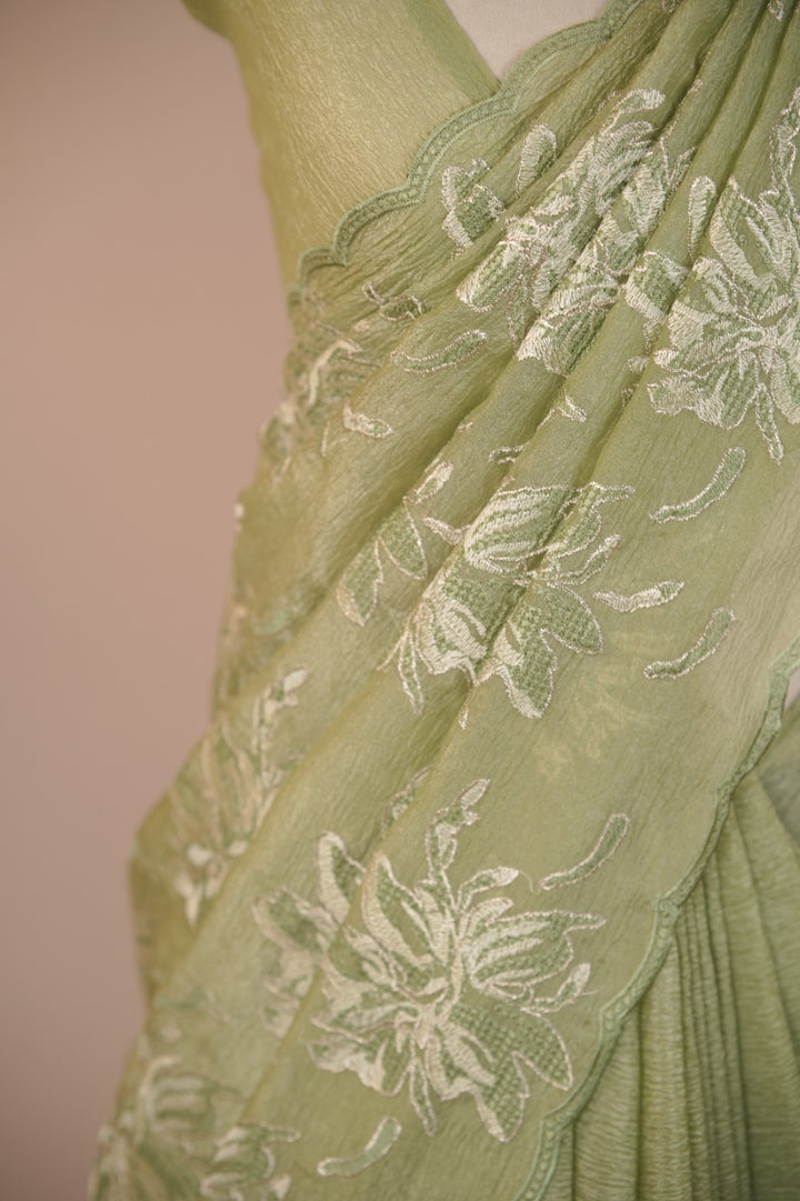 Crushed Tissue Saree TSA6013