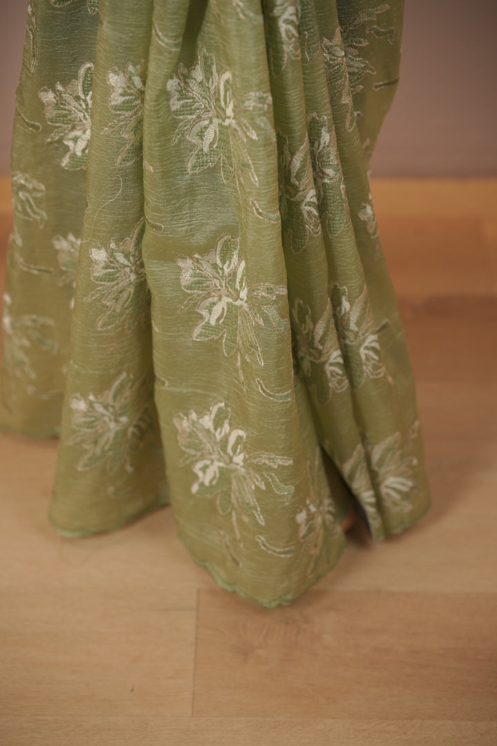 Crushed Tissue Saree TSA6013