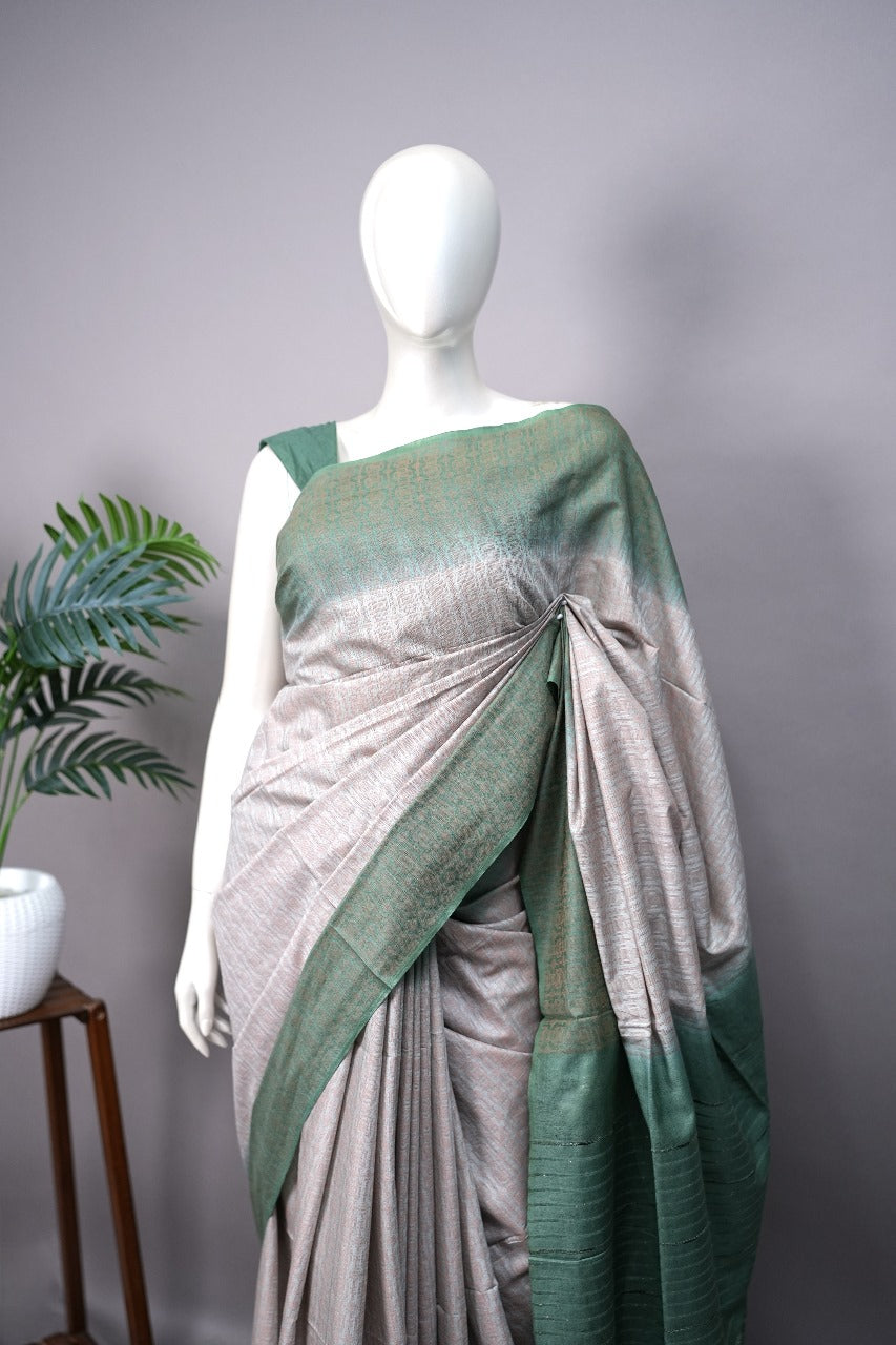 Linen Cotton Saree TSA2174