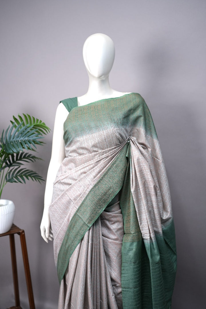 Linen Cotton Saree TSA2174