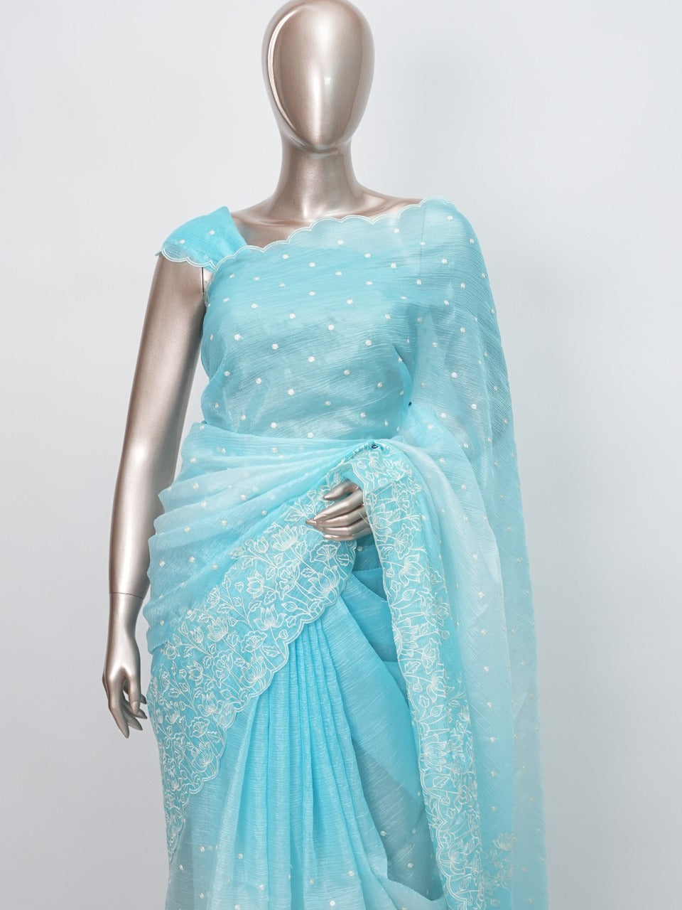 Crushed Organza Saree TSA3285