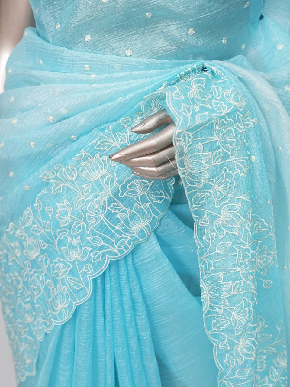 Crushed Organza Saree TSA3285