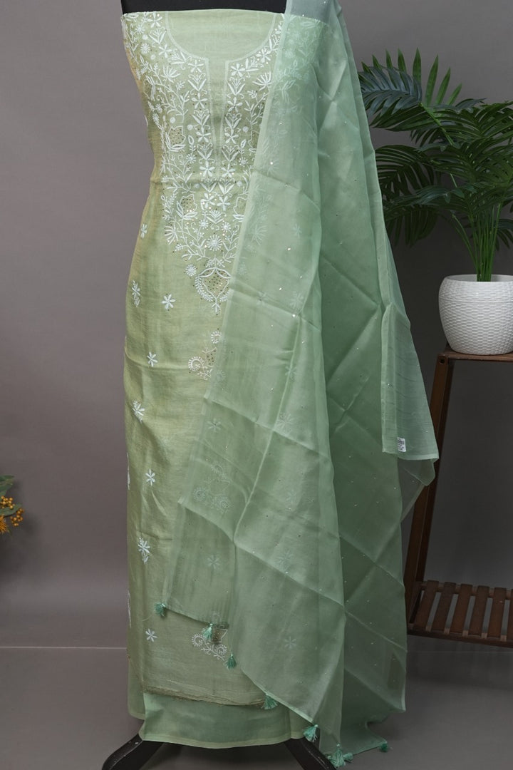 Pure Malai Banarasi Chanderi Salwar TSS2934